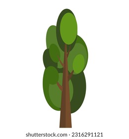Tree vector on white background