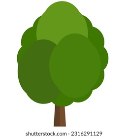 Tree vector on white background