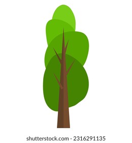 Tree vector on white background