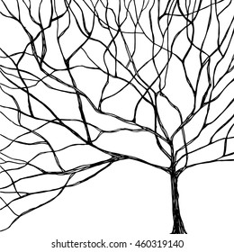 tree vector on white background.