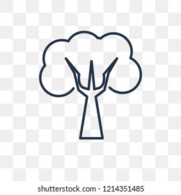 Tree vector outline icon isolated on transparent background, high quality linear Tree transparency concept can be used web and mobile