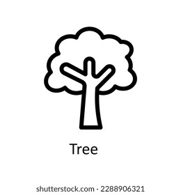 Tree Vector   outline Icons. Simple stock illustration stock