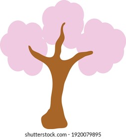 Tree vector sakura art illustration