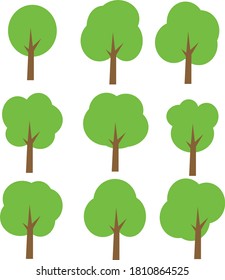 Baum-Vektorsaison-Frühling-Set
