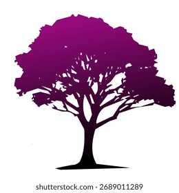 Tree Vector Silhouette Gradient Color