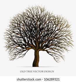 Tree vector silhouette illustration design