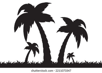 Tree vector silhouette illustration drawing