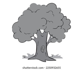 Tree vector silhouette illustration drawing