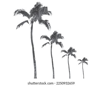 Tree vector silhouette illustration drawing