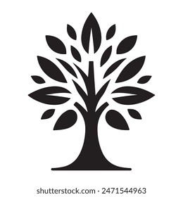 Tree vector silhouette illustration eps file