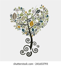 Tree Vector Symbol with Curled Roots