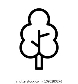tree vector thin line icon