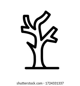 tree vector thin line icon 