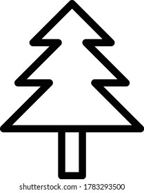 tree vector thin line icon 