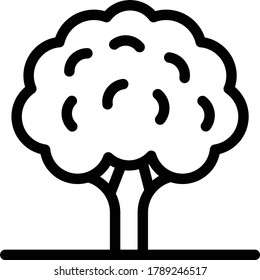 tree vector thin line icon 