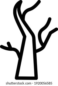 tree vector thin line icon