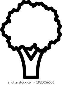 tree vector thin line icon