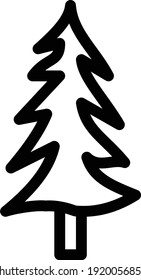 tree vector thin line icon