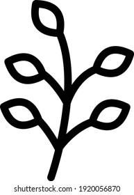 tree vector thin line icon