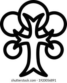 tree vector thin line icon