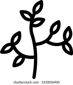 tree vector thin line icon
