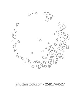 Tree. View from above. Vector illustration. Plan