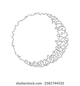Tree. View from above. Vector illustration. Willow. Plan