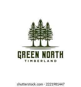 tree vintage logo, vector template
