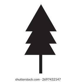 Tree vlack icon design in illustrator