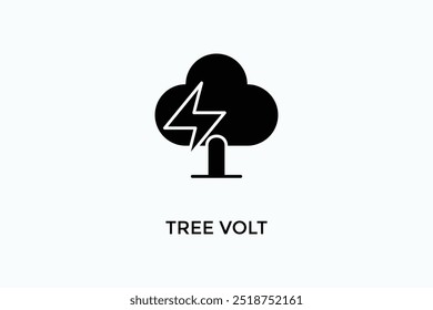 Tree Volt Vector Icon Or Logo Illustration