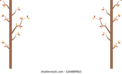 tree wallpaper vector. blank. free space for text. copy space.