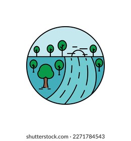 Baum, Welle, Ozean, Sommersymbol