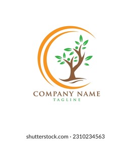 tree wellness clinic healthcare logo design