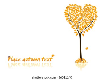 the tree which have form of heart(autumn)