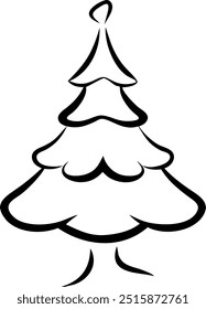 A tree with a white hat on top. The hat is decorated with a star