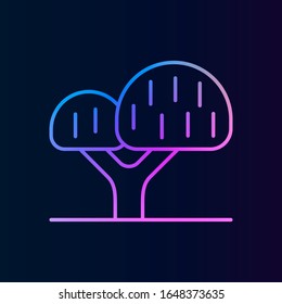 Tree, willow nolan icon. Simple thin line, outline vector of treeicons for ui and ux, website or mobile application