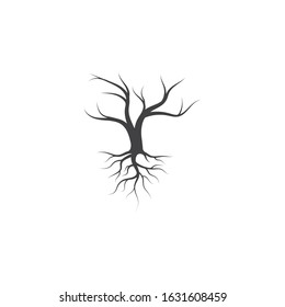 Tree without leaf  icon logo template vector design