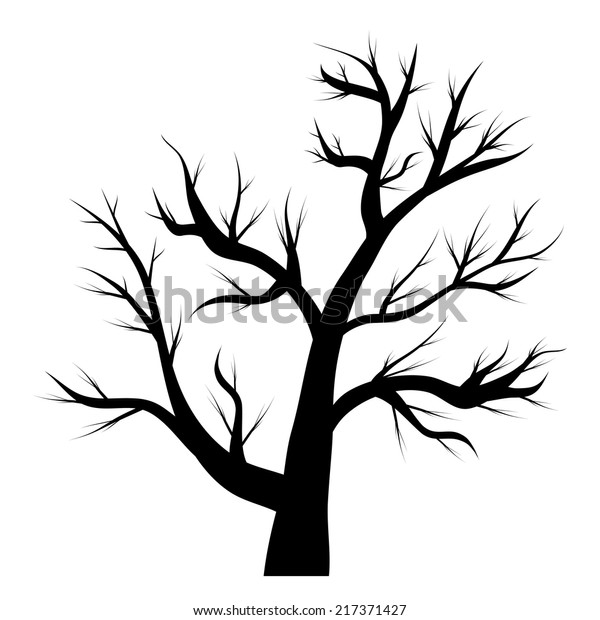 Tree Without Leaves Stock Vector (Royalty Free) 217371427