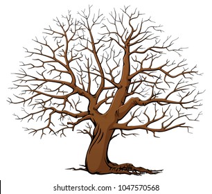 Vector Silhouette Tree Branches Cron Isolated Stock Vector (Royalty ...