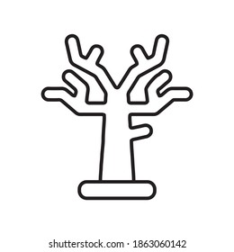 Tree without leaves line icon