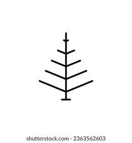 A tree without Leaves Outline Vector Icon. Vector Illustration for web sites, apps, design, banners and other purposes