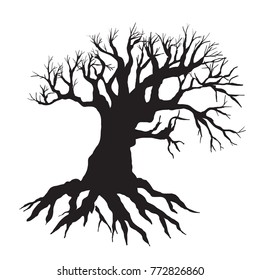 Tree without leaves vector drawn