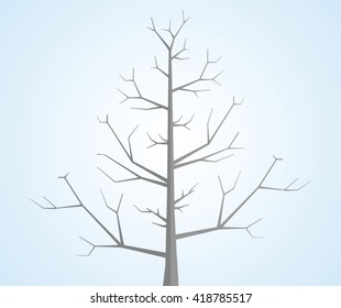Tree without leaves. Vector illustration