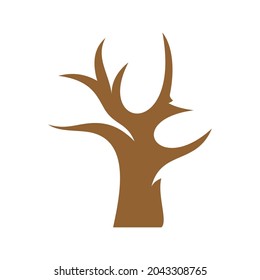 Tree Without Leaves Vector Logo Design Template