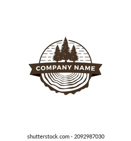 tree wood cedar emblem classic logo