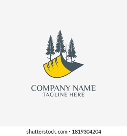 tree wood design logo vector icon symbol