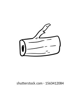 tree wood doodle icon vector hand drawing
