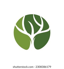 Tree Wood Nature Circle Modern Creative Logo