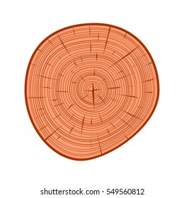 Tree wood slices vector.