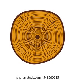 Tree wood slices vector.
